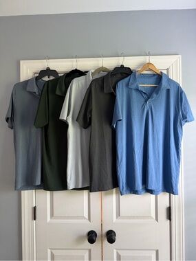 Set of 5 Men's Short-Sleeve Polo Shirts